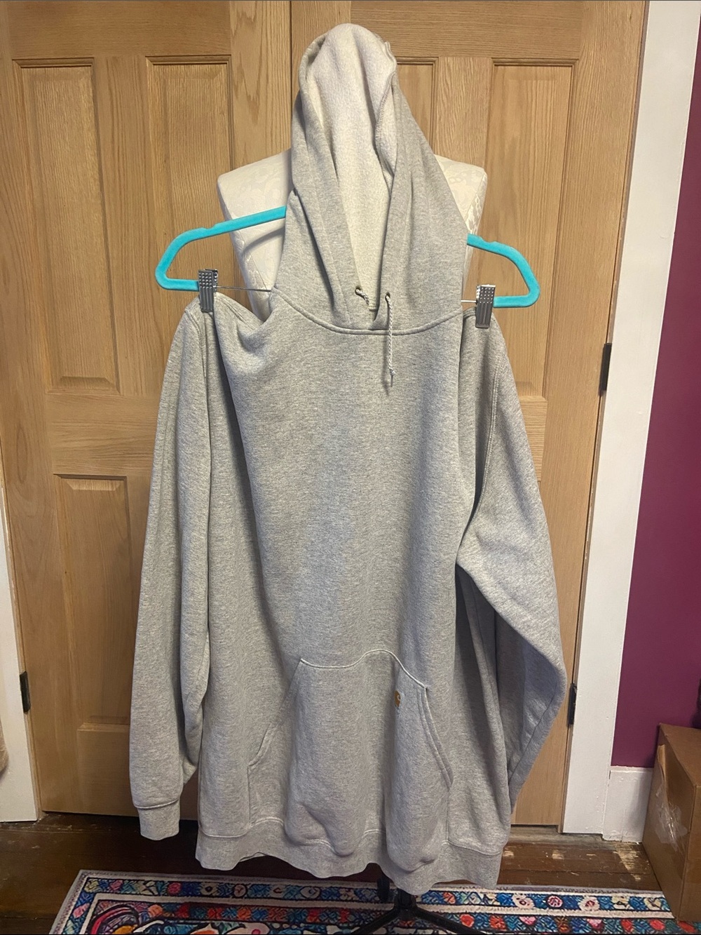 Carhartt Light Gray Hooded Pullover Hoodie